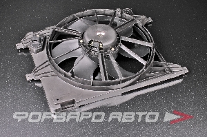 Вентилятор радиатора Logan (04-) A/C (с кожухом и резистором) LUZAR LFc 0969