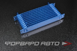 Радиатор масляный 300*135*50 10 рядов универсальный AN10 (маслокулер / oil cooler) синий AUTOBAHN88 