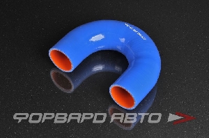Патрубок силиконовый 51 мм, 180°, L=127*153*127 мм, синий MELCO 180-51-127-153-127