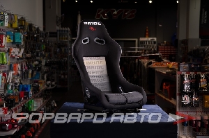 Сиденье спортивное - нерегулируемое "ковш" + салазки, черное, Lowmax BRIDE STYLE 1022С