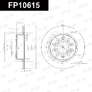Диск тормозной FAP FP10615