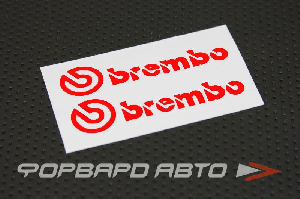 Наклейки BREMBO (2 шт) красные (85*20 мм) MELCO 