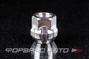 Гайка колеса 12*1,25*21 конус с выступом, открытая, ключ на 17, хром MATRIX 300044 Cr