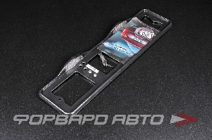 Накладка под номер ПРЕМИУМ с подсветкой  верхнее расположение, светодиодная (ЧЕРНАЯ)  AB-пр01-ч