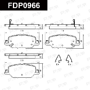 Колодки тормозные FAP FDP0966