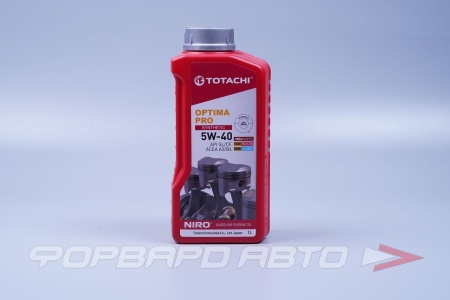 Купить Масло моторное 5W40 1л, NIRO Optima Pro SL/CF (с) пласт. TOTACHI 1C601