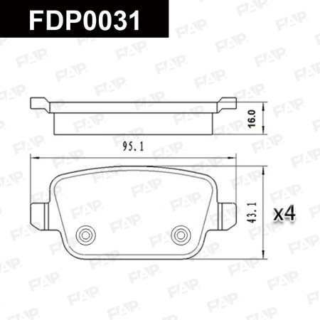 Купить Колодки тормозные FAP FDP0031
