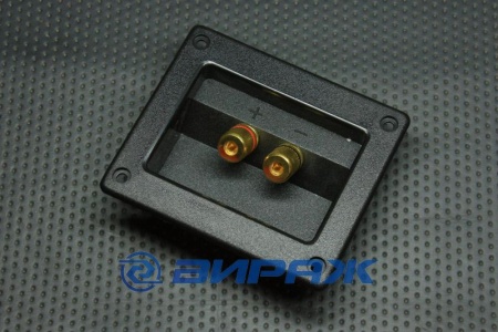 Купить Терминал аудио квадратный металл (позолоч)  