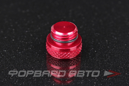 Заглушка М12*1,5мм гайки колесной, красная, OD-16mm, H - 6mm, Aluminum Cap RED TPI BALCP1345RD-20