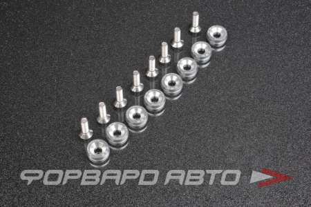 Купить Болт с декоративной шайбой М6 (8 шт) серебрянный CSK PERFOMANCE ABFW-M6-S