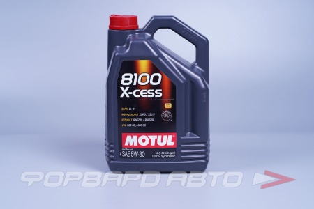 Купить Масло моторное 5W30 5л, X-CESS 8100 А3/В4 SL MOTUL 108946