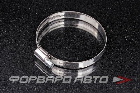 Купить Хомут червячный 60-80мм, нержавеющ.сталь <> 