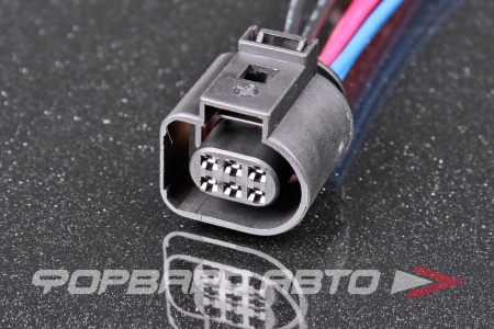 Купить Разъем 6-ти контактный блока дроссельной заслонки (с проводами) CARGEN AX6556