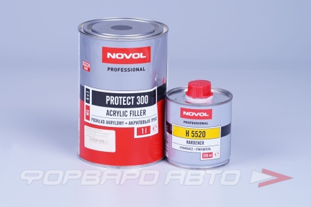 Купить Грунтовка "PROTECT300" 4+1 Черный (1л+отв.0,25) (к-т) NOVOL 37041
