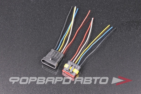 Разъем 5 проводов герметичный гнездовой + штыревой МАЯК МРГ-001-5-1.5