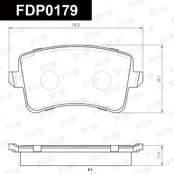 Колодки тормозные FAP FDP0179