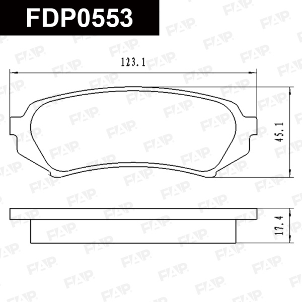 Колодки тормозные FAP FDP0553