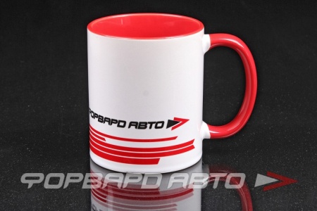 Купить Кружка керамическая "ФОРВАРД АВТО", белая, ручка красная с коробкой ФОРВАРД АВТО 
