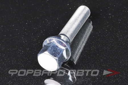 Купить Болт колеса 12*1,25*45 конус с выступом, ключ на 17, цинк MATRIX 077177