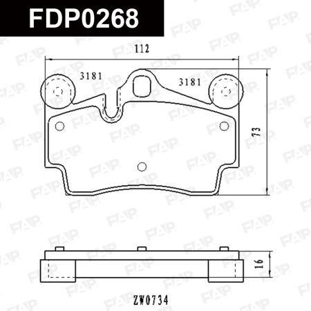 Купить Колодки тормозные FAP FDP0268