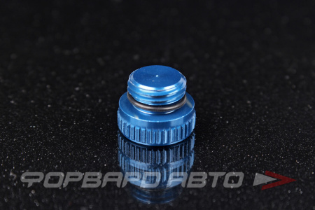 Заглушка М12*1,25мм гайки колесной, синяя OD-16mm, H - 6mm, Aluminum Cap Blue TPI BALCP1344BL-20