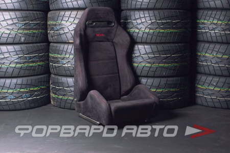 Кресло + салазки регулируемое черная алькантара RECARO SR3 style  SPD BC