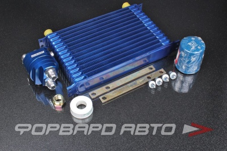Купить Радиатор масляный 250*190*50 14 рядов + проставка фильтра + 3 шланга AN10 (маслокулер / oil cooler) AUTOBAHN88 