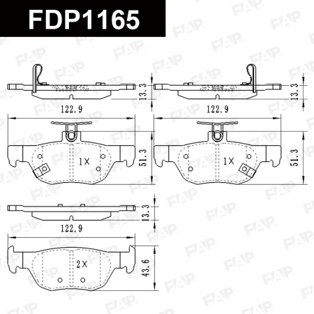 Купить Колодки тормозные FAP FDP1165