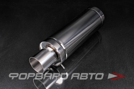 Купить Глушитель Вход = 76 мм Выход = 102 мм Длина = 550 мм, Диаметр 160 мм, JDM, нержавеющая сталь Formula-T 00-00000381