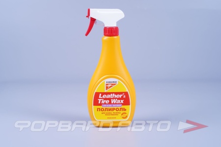 Купить Полироль универсальный (кожа, резина, пластик) Leather & Tire Wax Low Gloss (БЕЗ ГУБКИ)  матовый, 500 мл KANGAROO 330150
