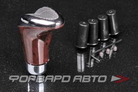 Купить Ручка КПП декоративная под дерево+хром TORINO 