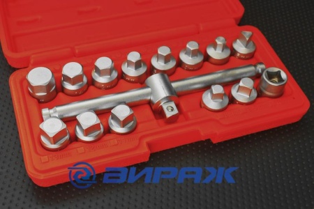 Купить Набор вороток и насадки для слива масла 15пр. FORCE 915G2