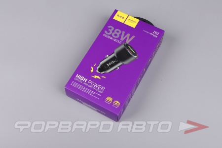 Купить Устройство зарядное (PD 20W+QC3.0) 38W, Type-C+USB, цвет черный HOCO Z52