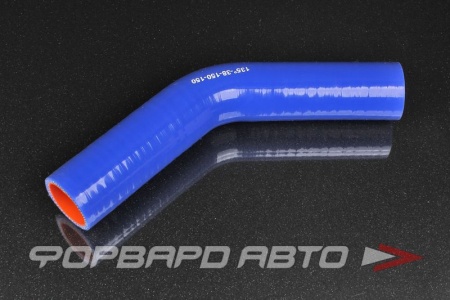 Купить Патрубок силиконовый 38 мм, 45°, L=150*150 мм, синий MELCO 135-38-150-150