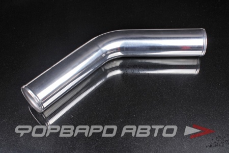 Купить Патрубок алюминиевый 89 мм 45 градусов хром (L-300*300мм) FORA ASHU70-45-89-600mm