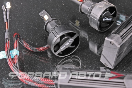 Купить Лампа светодиодная головного света H3 12-24V 55W 5500K, с вентилятором SARITI Y2/H3 12V