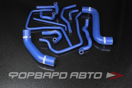 Купить Патрубки всей системы охлаждения силиконовые Subaru Impreza WRX GDB STI 00-07 синие (11 штук) AUTOBAHN88 