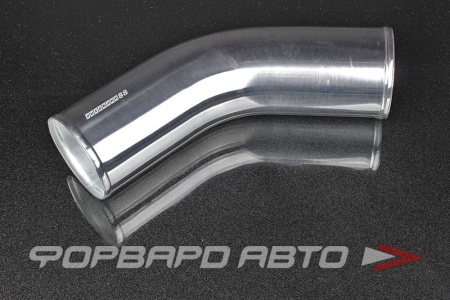 Купить Патрубок алюминиевый 89 мм 45 градусов хром AUTOBAHN88 