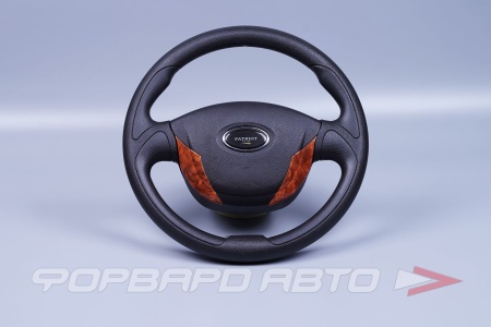 Купить Руль УАЗ 3163 Патриот Делюкс ( с дерев. вставками) ПЛАСТИК 315195-3402012-10