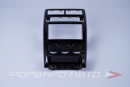 Купить Борода панели ВАЗ 21724 голая  (консоль приборов) ЧЕРНЫЙ ЛАК под 2-Х DIN магн, ПЛАСТИК 