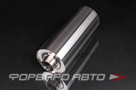 Купить Глушитель Вход = 63,5 мм Выход = 63,5 мм Длина = 350 мм, Диаметр 150 мм, нержавеющая сталь SsExhaust Ss63-150-350