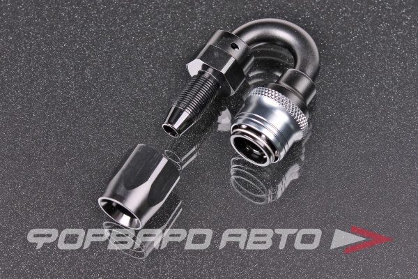 Фитинг AN6 180°, под шланг AN, быстросъемный (quick release) "мама" (female) AB88 