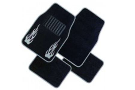Купить Коврики универсальные ворсовые (4 шт) черно-серые ISKY 19581