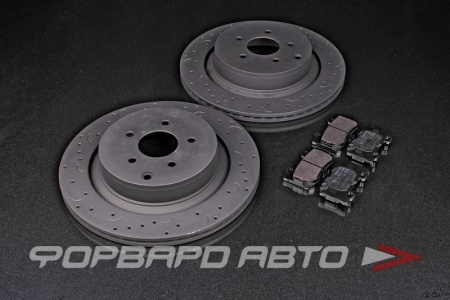 Купить Комплект колодки + диски INFINITI FX50, Q50, Q60, Q70, задняя ось, тормозные диски HAWK + тормозные колодки HAWK PC HAWK HKC5037.602Z