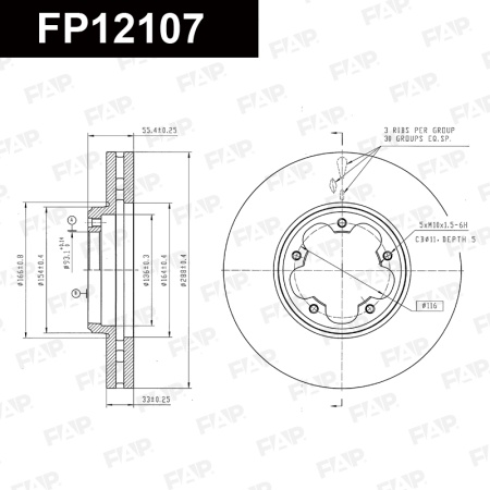 Купить Диск тормозной FAP FP12107