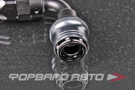 Купить Фитинг AN6 90°, под шланг тефлоновый PTFE, быстросъемный (quick release) "мама" (female) AB88 