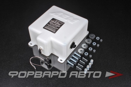 Купить Бак для водо-метанольной смеси 1,15 галлон = 5,2 литра с противоотливом V2 и датчиком уровня воды / метанола AEM 30-3325