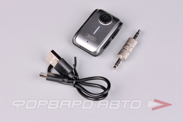 Ресивер-AUX проигрыватель Bluetooth  (AUX 3.5-3.5) 2.4А USB, цвет черный XO BCC15