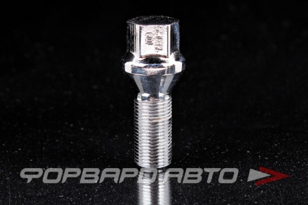 Купить Болт колеса 14*1,25*28 конус с выступом, ключ на 17, сталь MATRIX 077110