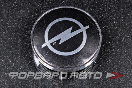 Купить Колпачок ступицы для литых дисков Opel, D56/60 мм, Black/silver+ободок Китай OP-02